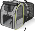 Pecute Cat Backpack Carrier XL, Expandable Pet Backpack Curtain Design by pecute