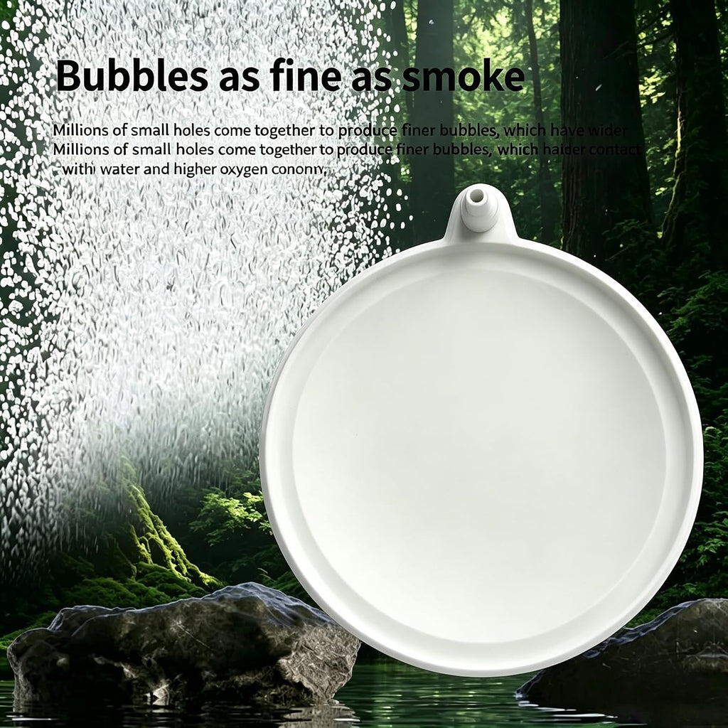 Weighted Double Rim Ceramic Air Stone Disc, 1 Pack 200mm Aquarium Diffuser