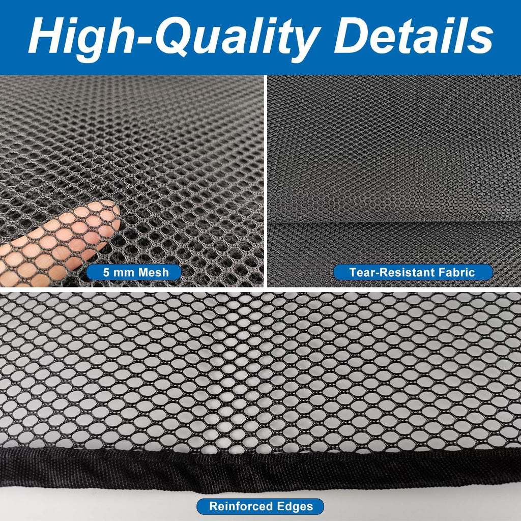 Banister Guard 15ft X 3ft Thick, Balcony Netting for Pets (Black)