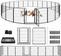 Dog Playpen Outdoor Extra Wide 24 Piece Panels Heavy Duty Dog Fence 40" Height by Committedtobetterpetlife
