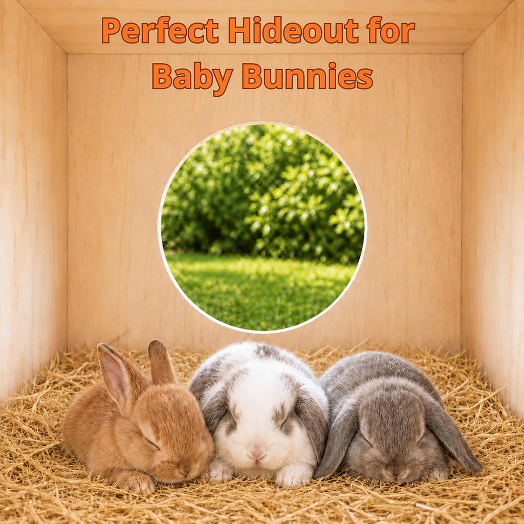 Wooden Rabbit Hideout, Rabbit Bed, Bunny Hideout, Indoor House, Outdoor Hut