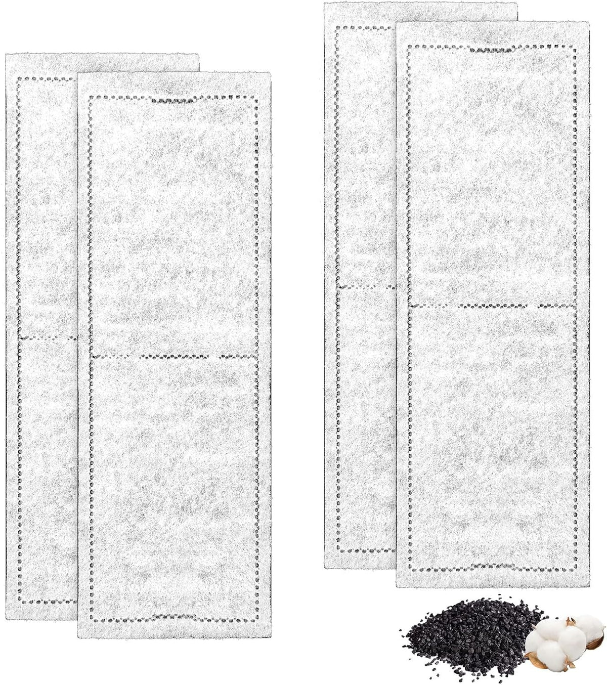 Replacement Carbon D Filter Cartridges for Imagitarium Aquariums Fish Tank Filter, Coconut Carbon Cartridge Filter Compatible with Imagitarium Aquariums and Filters, Simple to Install, 4 Pack