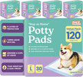23.6" x 29.5" Unscented Puppy Pads – 120 Count Pee Pads for Dogs – 6-Layer Absorbent Design – Holds up to 4 Cups of Liquid – Leak Proof & Tear Resistant for Indoor or Travel Crate Use