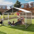 Large Dog Kennel Outdoor with Roof Heavy Duty Dog Enclosure Outside Pet Fence by Garvee