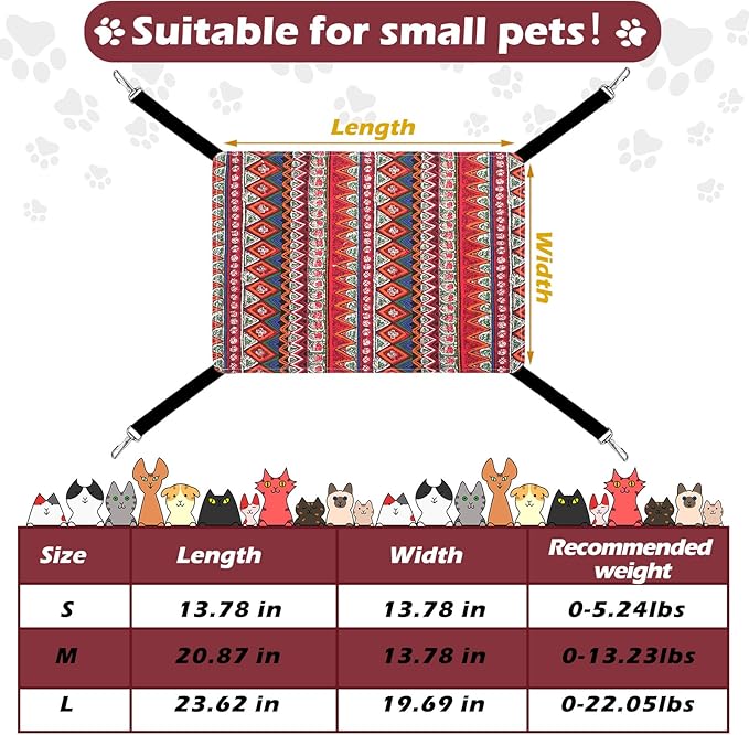 Jetec 2 Pack Cat Hammock for Cage, Catio Accessories Reversible Soft Cats Bed - Image 4