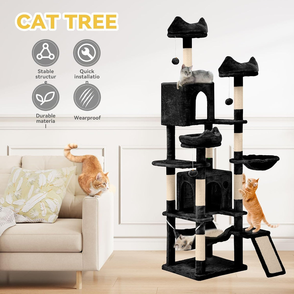 DWVO 75 in Multi‑Level Cat Tower