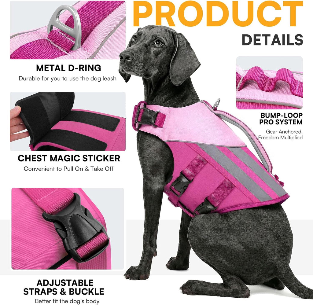Queenmore Small Dog Life Jacket, Lightweight High Buoyancy Dog Life Vest