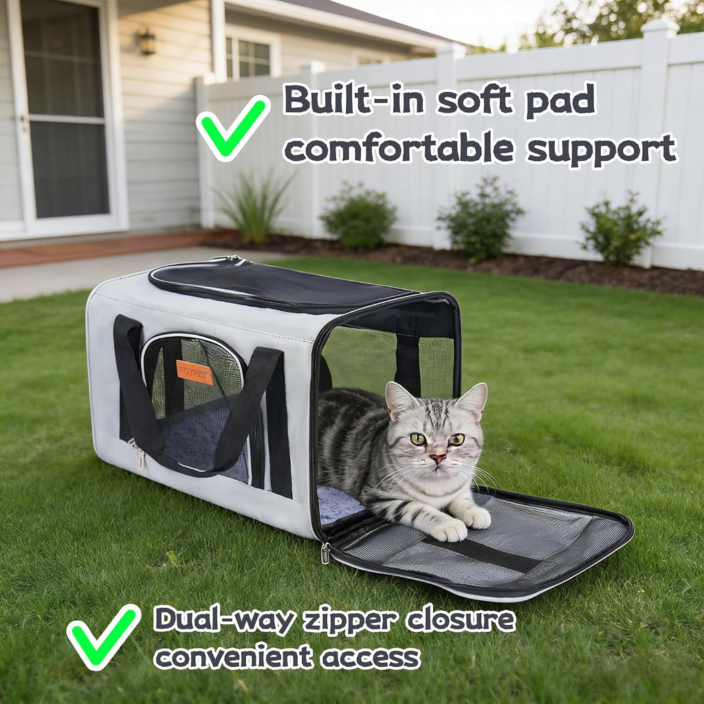Cat Carrier, Portable Pet Carrier Bag, Black
