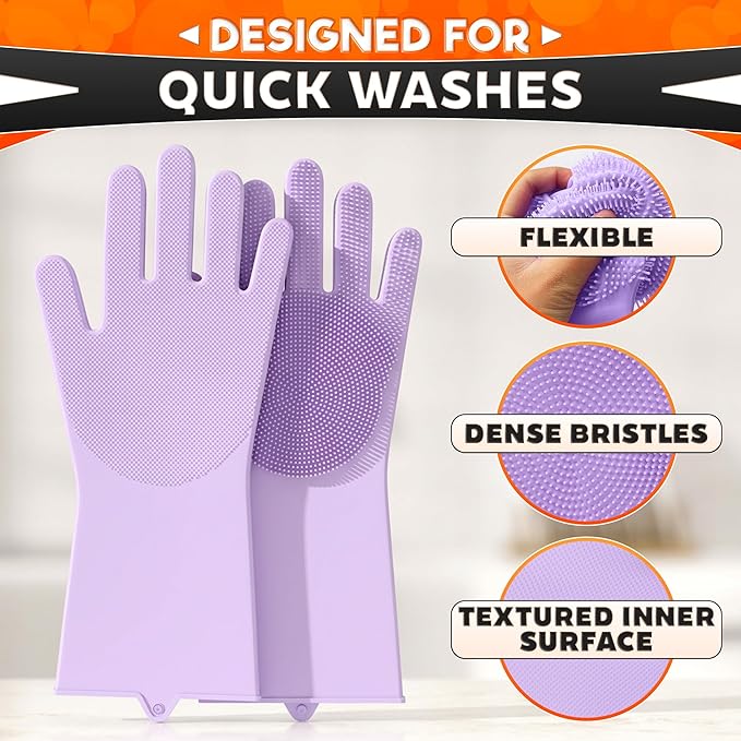 Cat & Dog Washing Gloves for Bathing – 2-in-1 Design Dog Scrubbing Gloves for - Image 4
