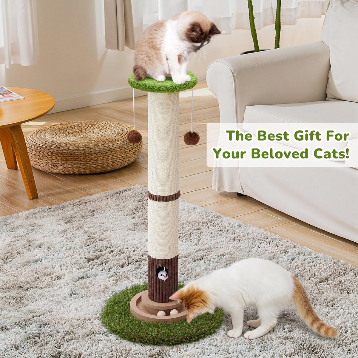 34" Tall Cat Scratching Posts,Heavy Duty and Thicker Cat Scratcher