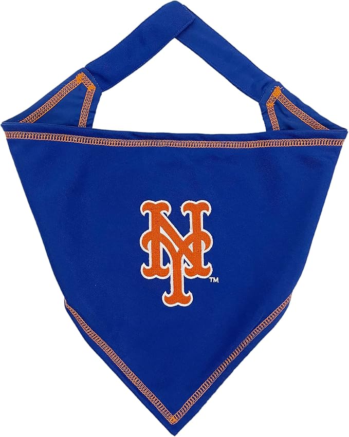 Pets First MLB New York Mets TIE Bandana, Small/Medium. Dog Bandana Scarf Bib by PETSFIRST