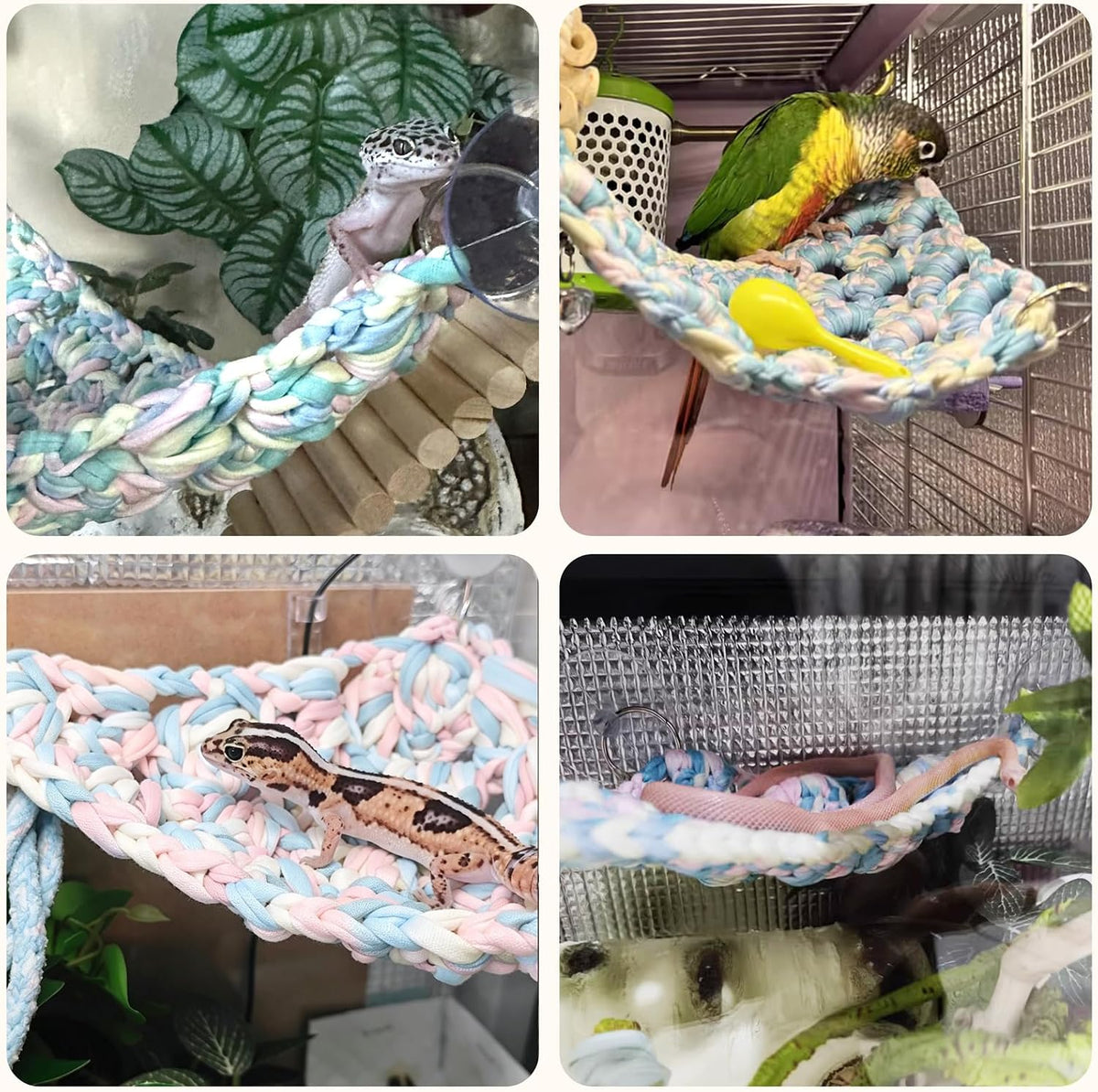 Bearded Dragon Hammock, Triangular Reptile Hammock for Ball Python