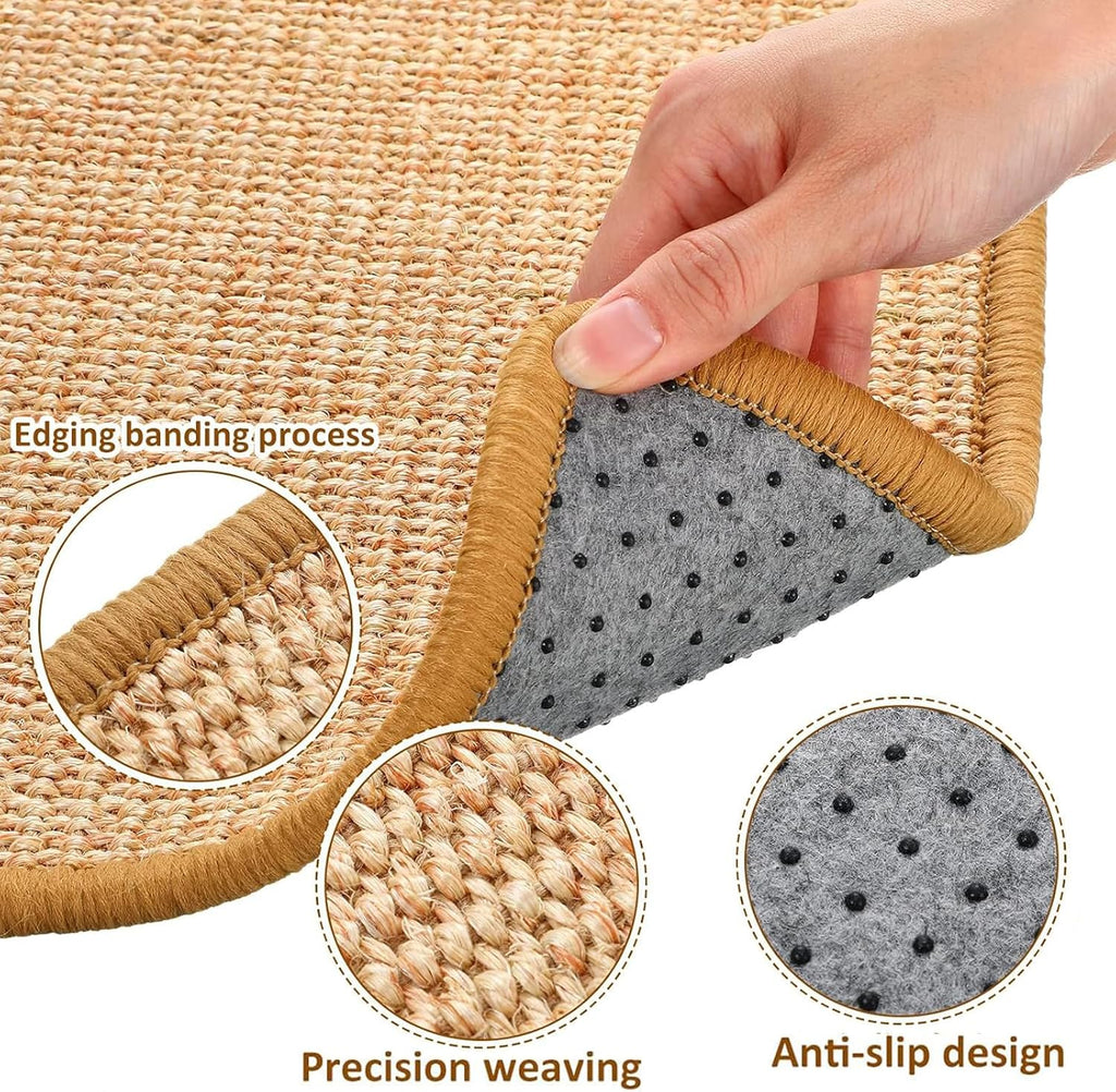 KABASI 2PCS Rabbit Scratcher Mat, Natural Bunny Chew Toys Scratching Pad