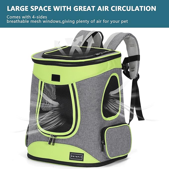 Petsfit Pet Backpack Carrier Easy-Fit Dog Travel Backpack Carrier - Image 7