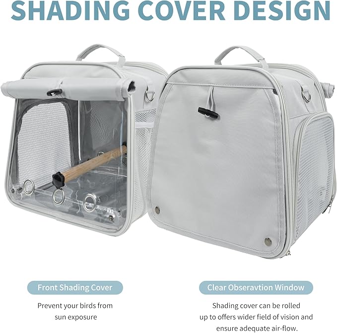 Small Bird Carrier Bag, Portable Travel Parrot Parakeet Carrier Cage - Image 4