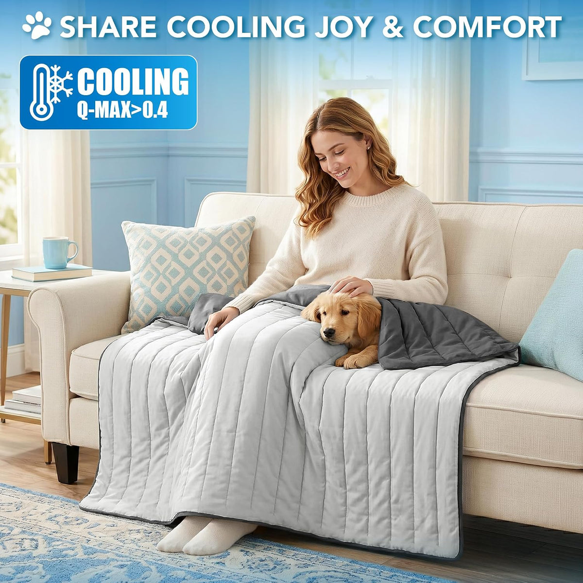 PetAmi Dog Cooling Mat Blanket Pet Pad for Small Medium Cat, Small, 24x32