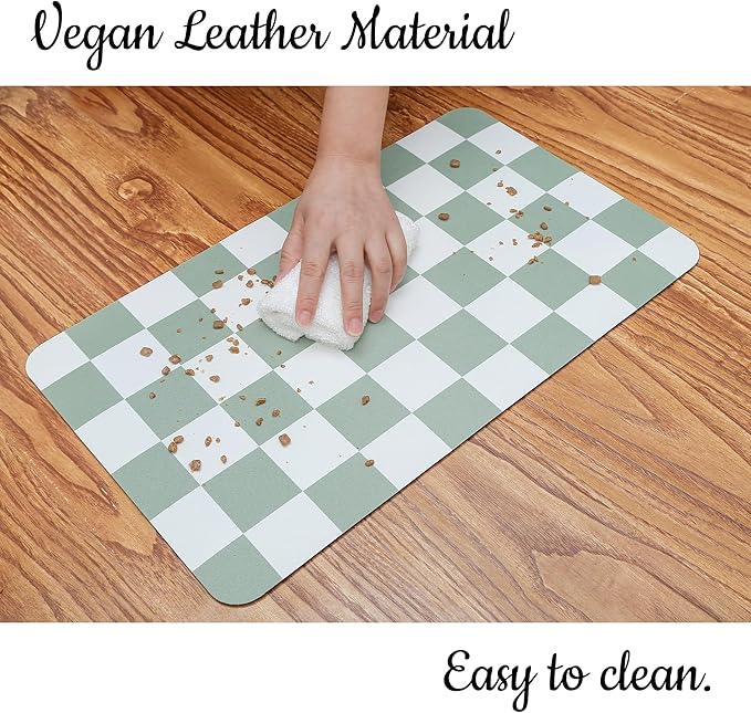 Ralxion Checkered Dog Feeding Mat, Absorbent Mats - Image 3