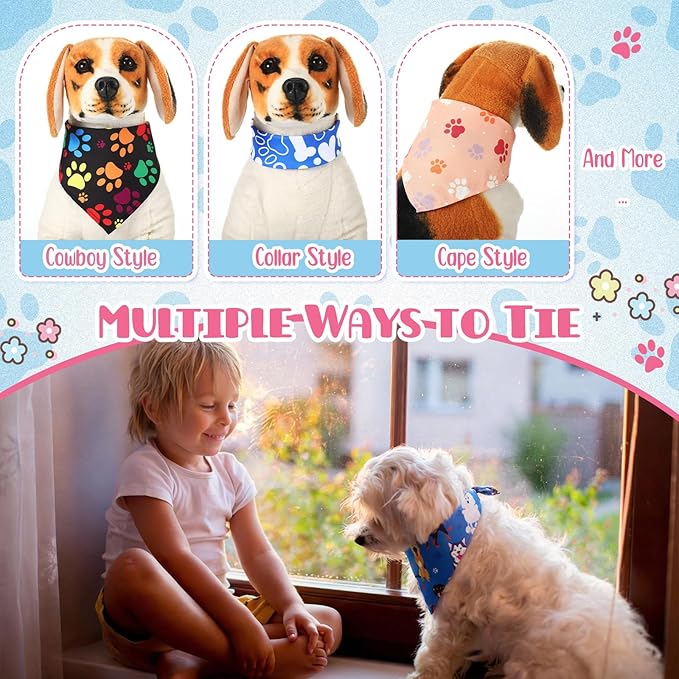 Kacctyen 50 Pcs Dog Bandanas Bulk Bandanas - Image 4