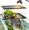 Turtle Basking Platform Fits 18‑20 Inch Wide Aquariums 304 Stainless Steel Non‑Slip Ramp Terrace, Aquascape‑Ready Reptile Basking Dock for Aquatic Turtles