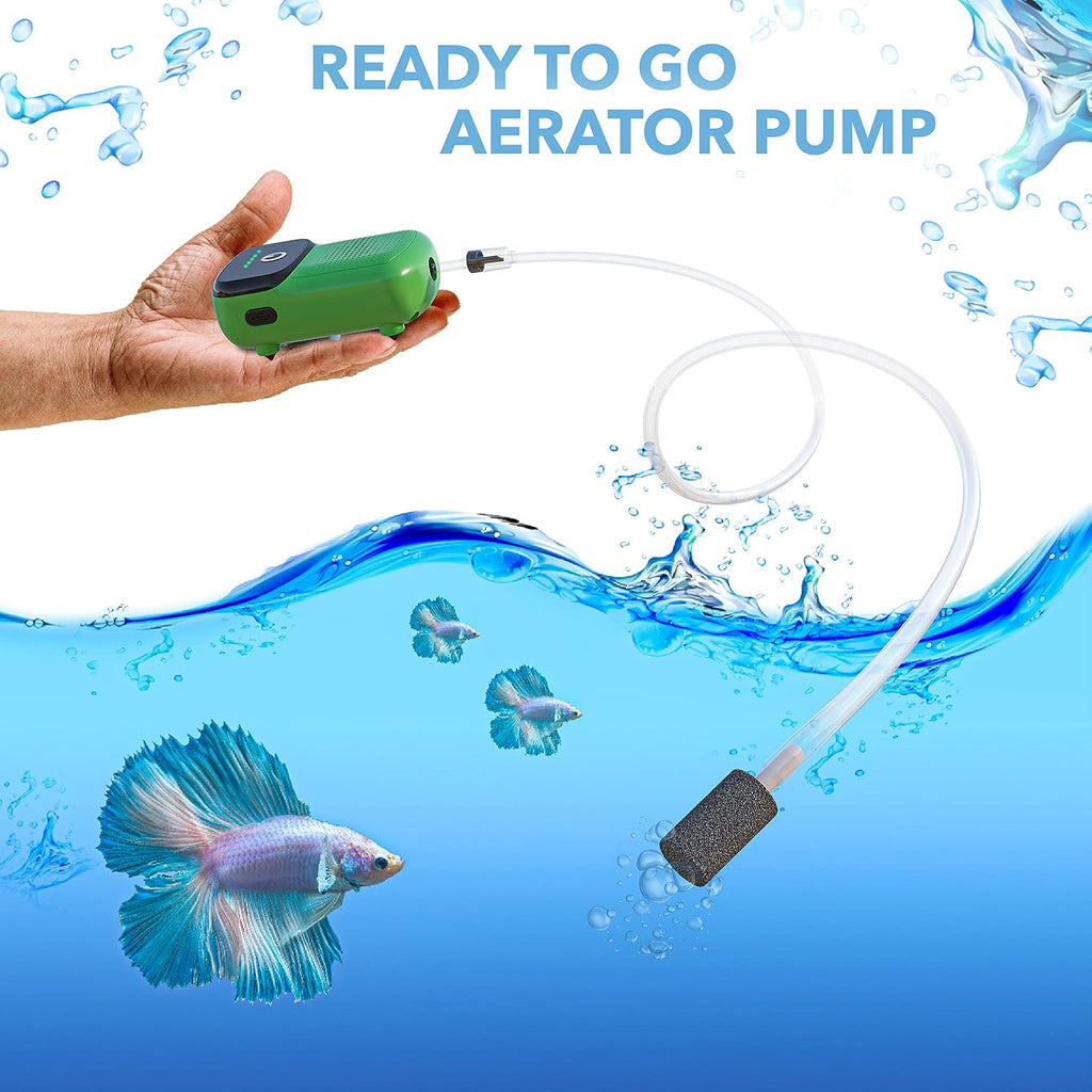 Skywin Portable Aerator for Fish,USB Rechargeable Live Bait Aerator 18–32H Battery, Keeps Bait Alive Anywhere, Quiet Aquarium Water Pump for Buckets, Coolers, Aquariums, Salt & Freshwater