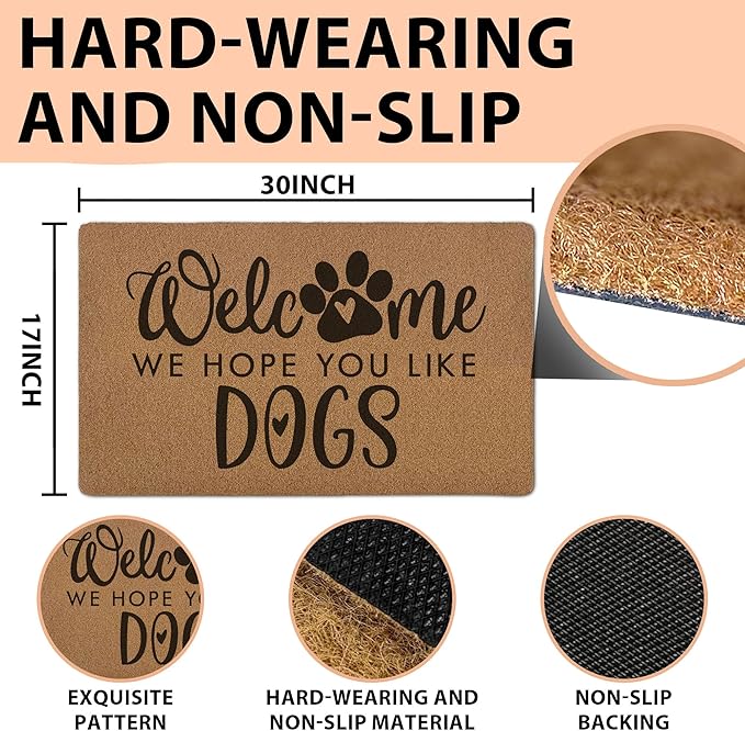 Funny Dog Welcome Door Mats, We Hope You Like Dogs Door Mat - Image 3