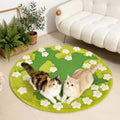 3D Large Cat Scratch Rug Sisal Scratching Mat, Round 31.5 Inch