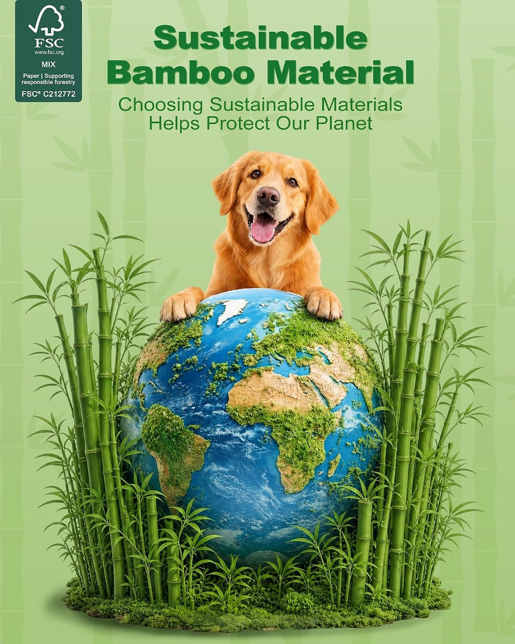 MIZOK Bamboo Dog Pee Pads Highly Absorbent No Leak XXL 36x36in 30Ct