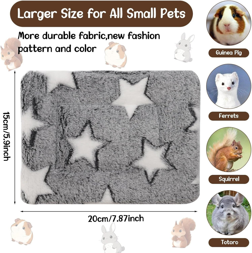 Large Wooden Hanging Bed with Plush Mat, Hammock for Chinchilla Rat Guinea