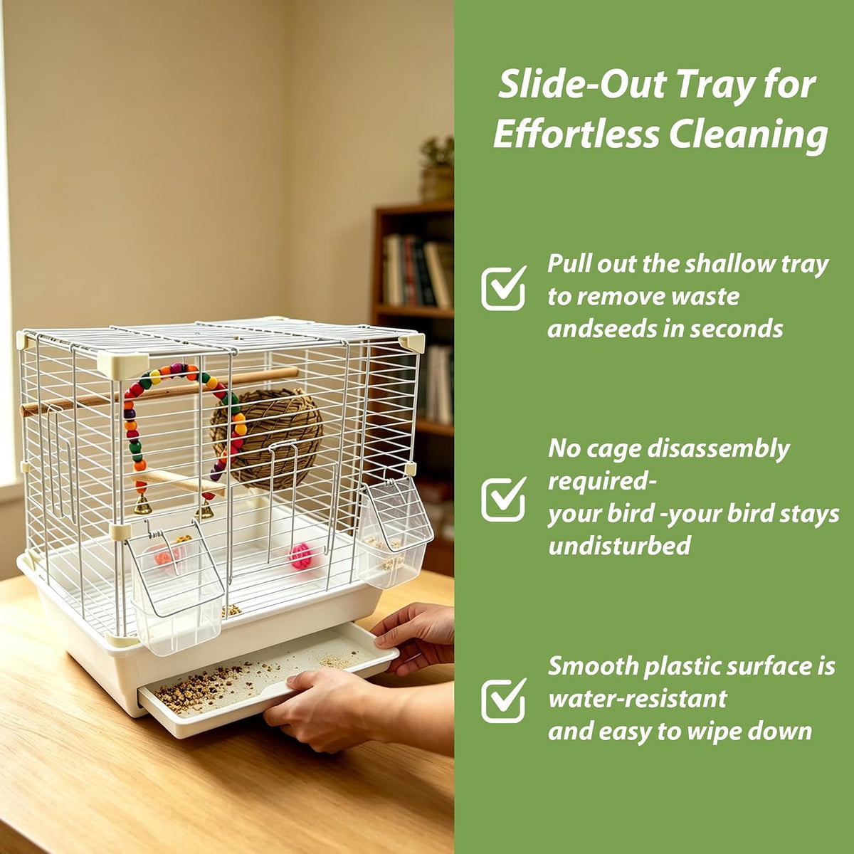 Birds Starter Kit,Birdcages and Bird Cage Accessories,Bird Travel Cage for Small Birds Parrots