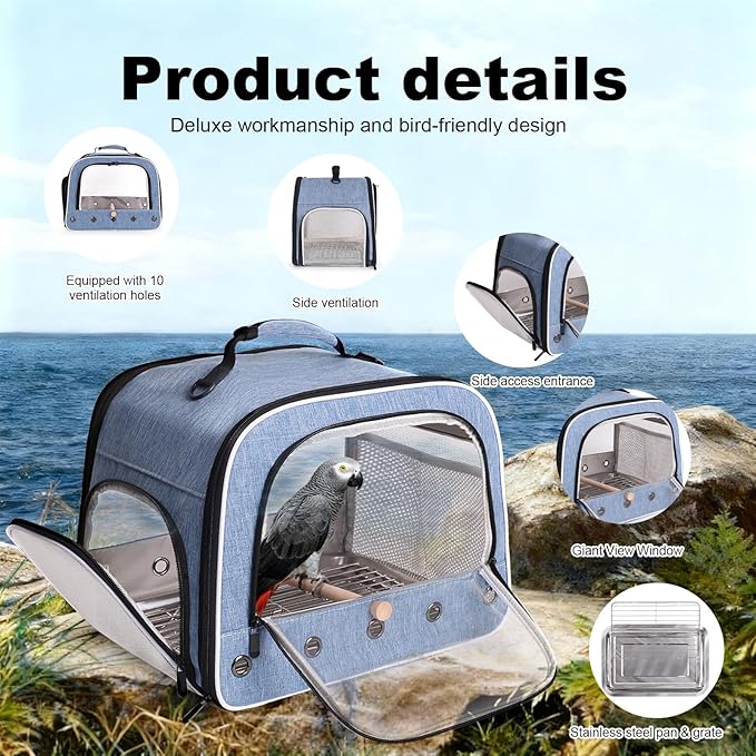 halinfer Bird Travel Carrier Cage - Image 3