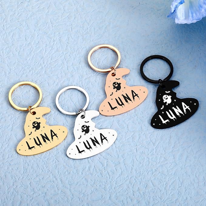 Custom Magic Hat Pet ID Tag for Dogs Cats, Personalized Engraved Name & Phone - Image 5
