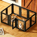 Yunphia Clear Acrylic Indoor Dog Playpen, 10 Panels, 24 in H for Small Dogs
