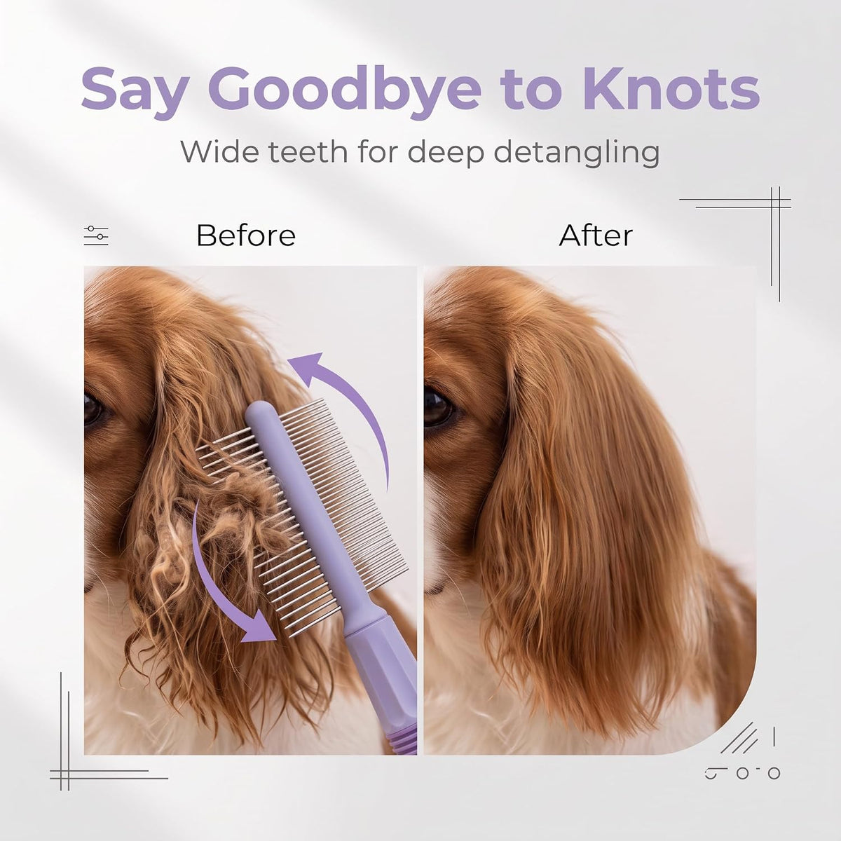 2-in-1 Pet Comb for Daily Dog & Cat Grooming