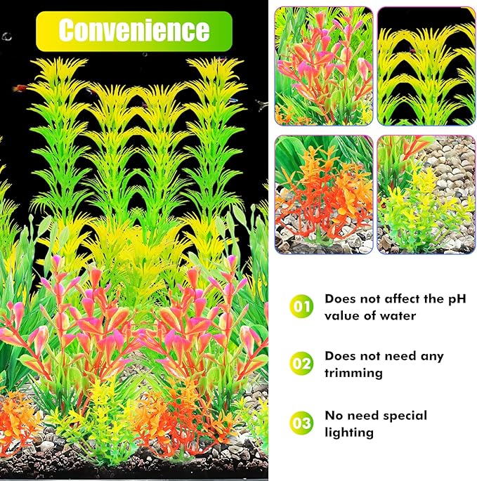 AQUANEAT Artificial Fish Tank Plants, Aquarium Decorations - Image 3