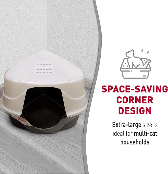 Nature’s Miracle Hooded Corner Litter Box, - Image 7