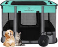 ROMANTIC BEAR Dog Playpen,Portable Foldable Pet Puppy Cat Playpen,S