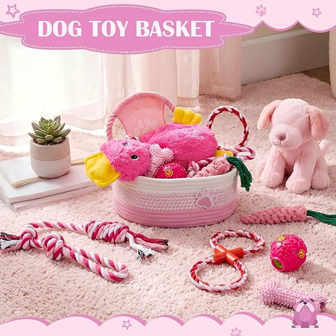 Zopeal Puppy Dog Toy Gift Storage Basket - Image 4