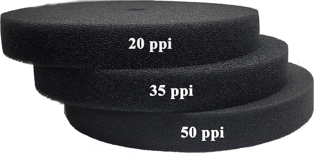 Aquarium Pond 5 Gallon Bucket DIY Bio Sponge Filter Media Pad Rounded 11x11 (20-35-50ppi Set)