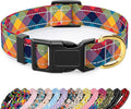 Reflective Dog Collar for Medium Dogs, Cute Boho Adjustable Heavy-Duty Nylon by TMOODEL
