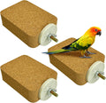 3 Pack Bird Perch Platform Cork Parrot Perch Stand