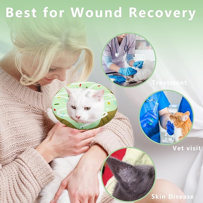 Cat Cone Collar Soft, Adjustable Cat Recovery Collar Kitten Cones to Stop - Image 5