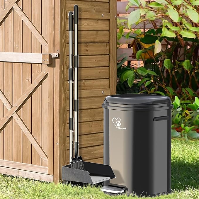 Dog Poop Trash Can Outside, Waste Bin by MEEGOOD