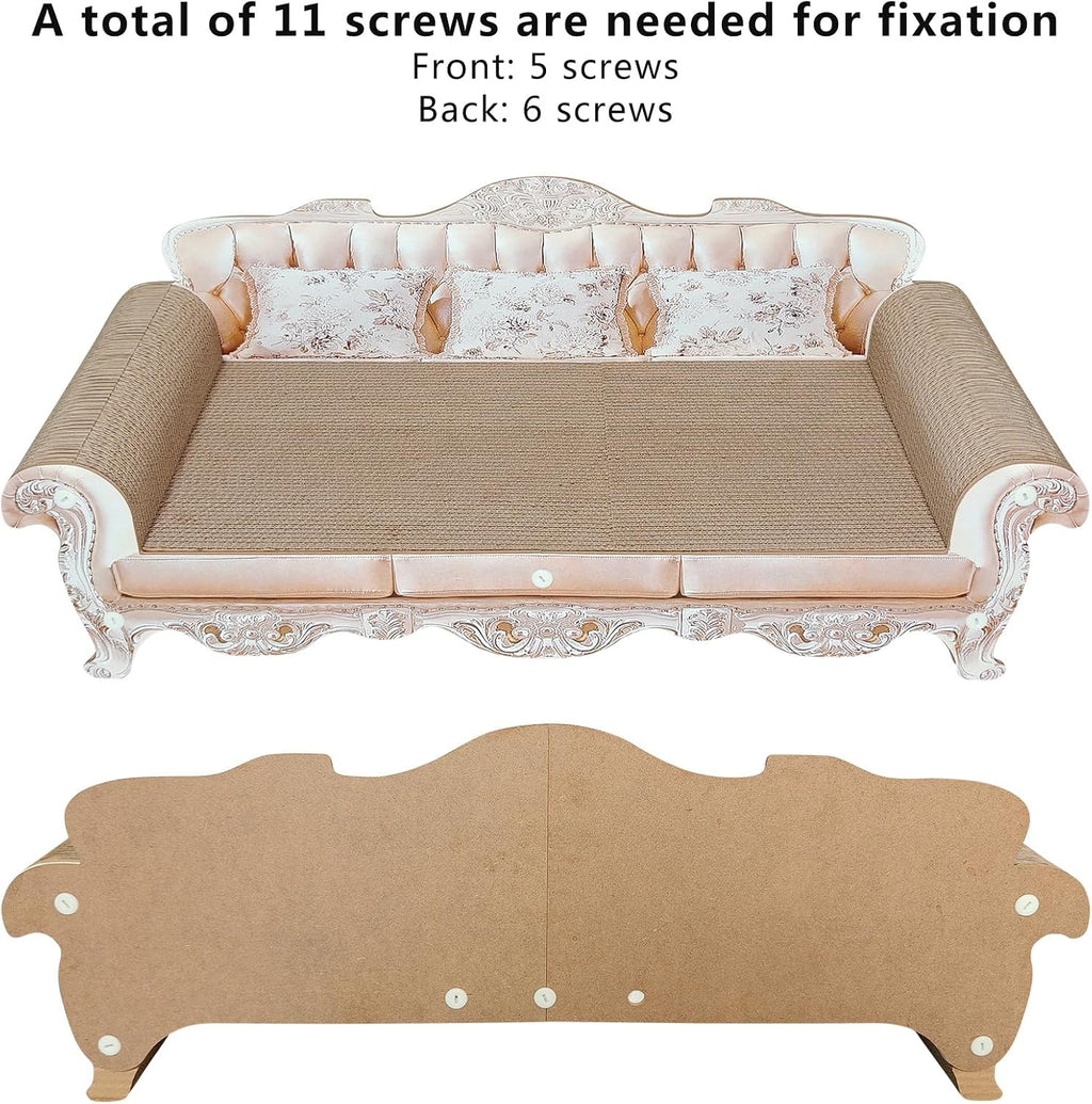 miwoowim 31.5" Extra Large Cat Scratcher Sofa, Durable Cardboard Lounge Bed