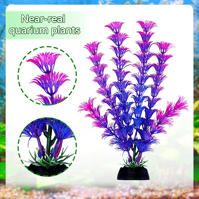 Fish Tank Accessories Aquarium Decorations Plants, Aquarium Decor Plastic Plants - Image 9