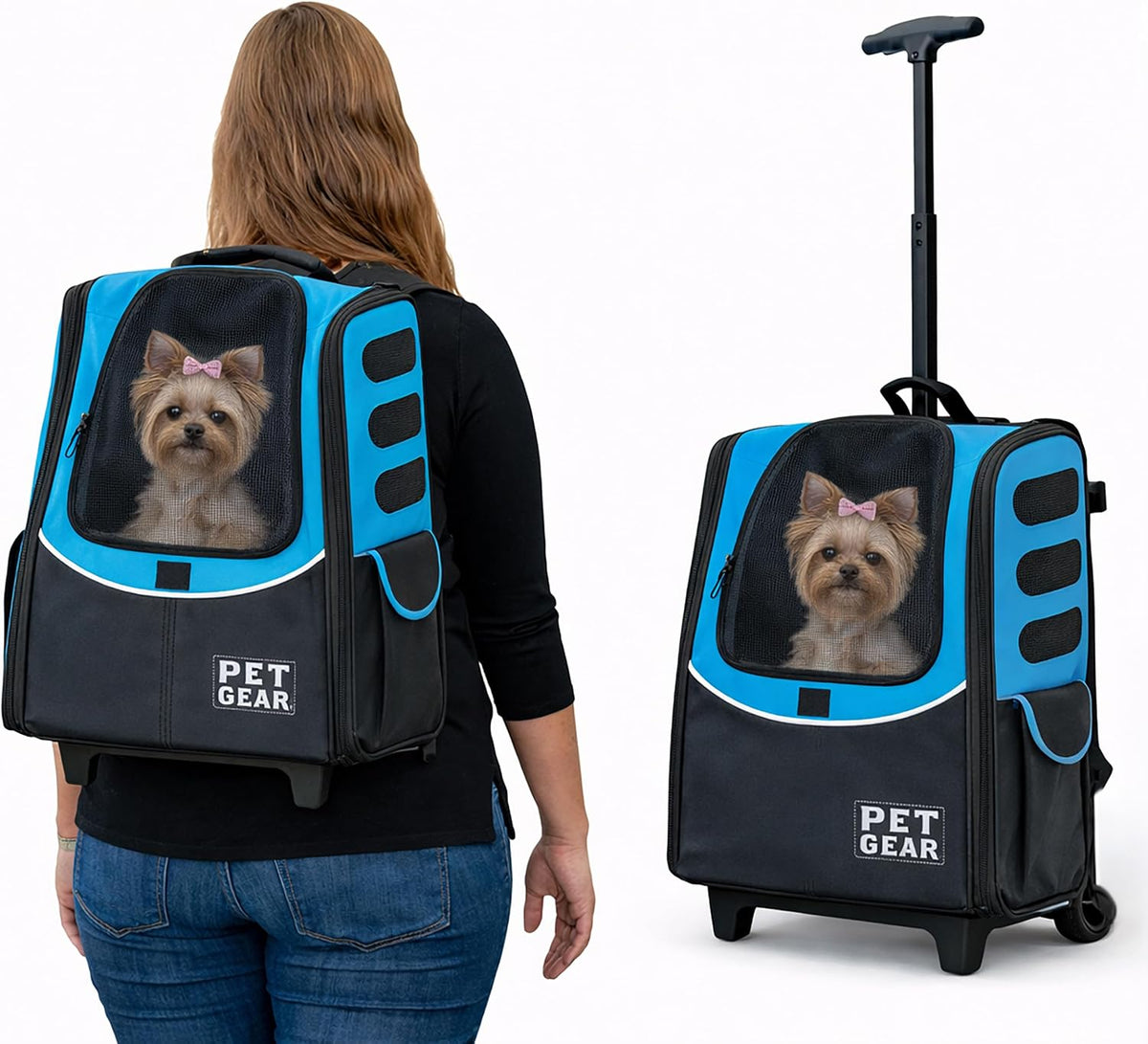 Pet Gear I-GO2 Roller Backpack, Large Traveler, Green Clover