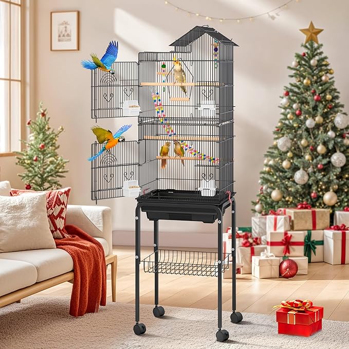 DWVO 62-inch Metal Bird Cage: Bird Cage Spacious by DWVO