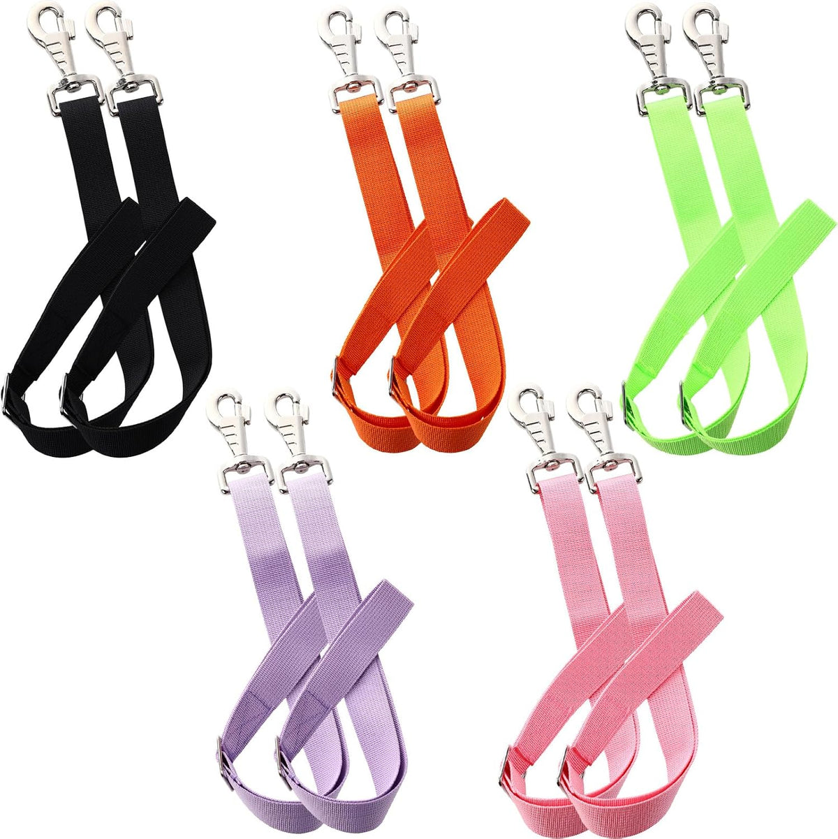 10 Pcs Horse Bucket Strap Hangers, Adjustable 20 to 31 in, Multicolor