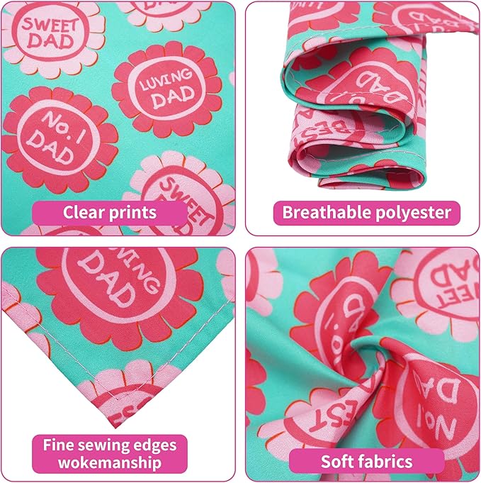30 Pack Fathers Day Dog Bandanas Bulk - Image 3