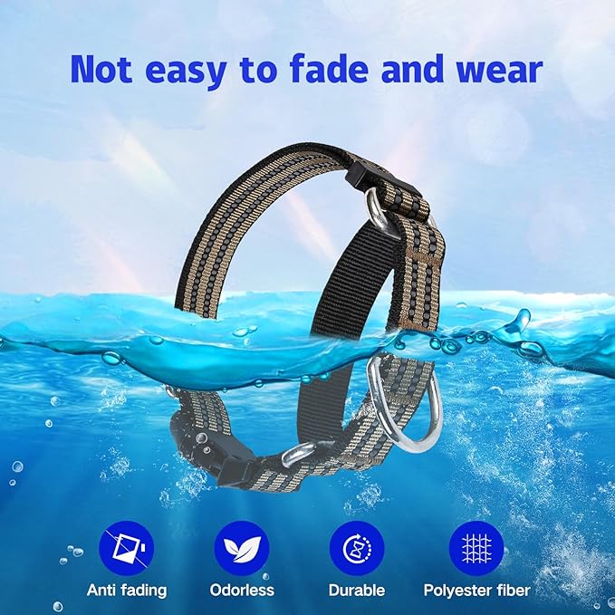 Martingale Dog Collar, Adjustable Nylon Reflective Collar - Image 7