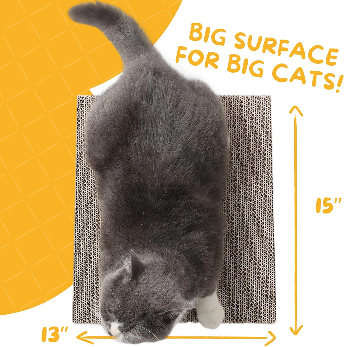 Hide & Scratch Cat Scratcher Refill Pads 2 Pack Double Sided Cardboard
